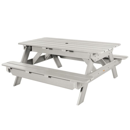 Highwood Usa Rectangle Hometown Picnic Table, Harbor Gray, 6 ft L, 30 in H Overall AD-TBL-HI02-HGR